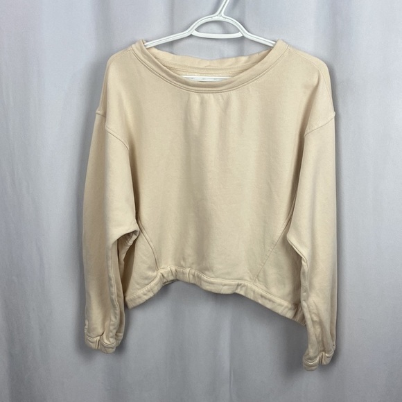 Anthropologie by Anthropologie Boxy Cropped Pullover - Cream - XS - Picture 4 of 11